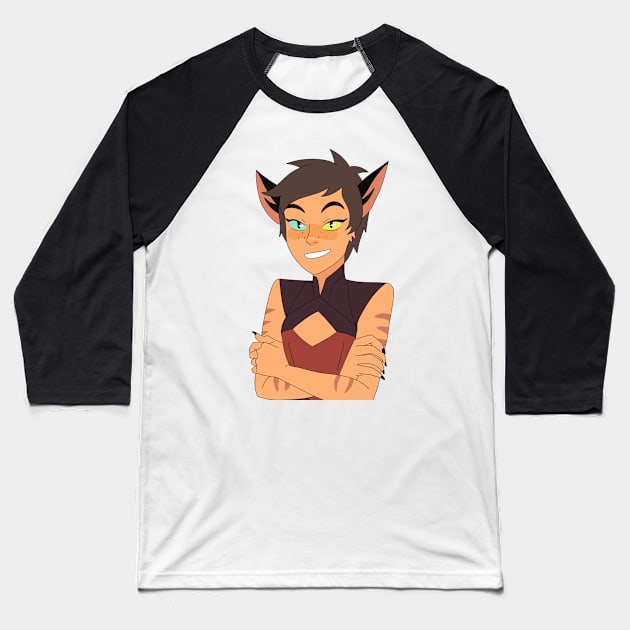 Catra Short Hair Baseball T-Shirt by katelin1